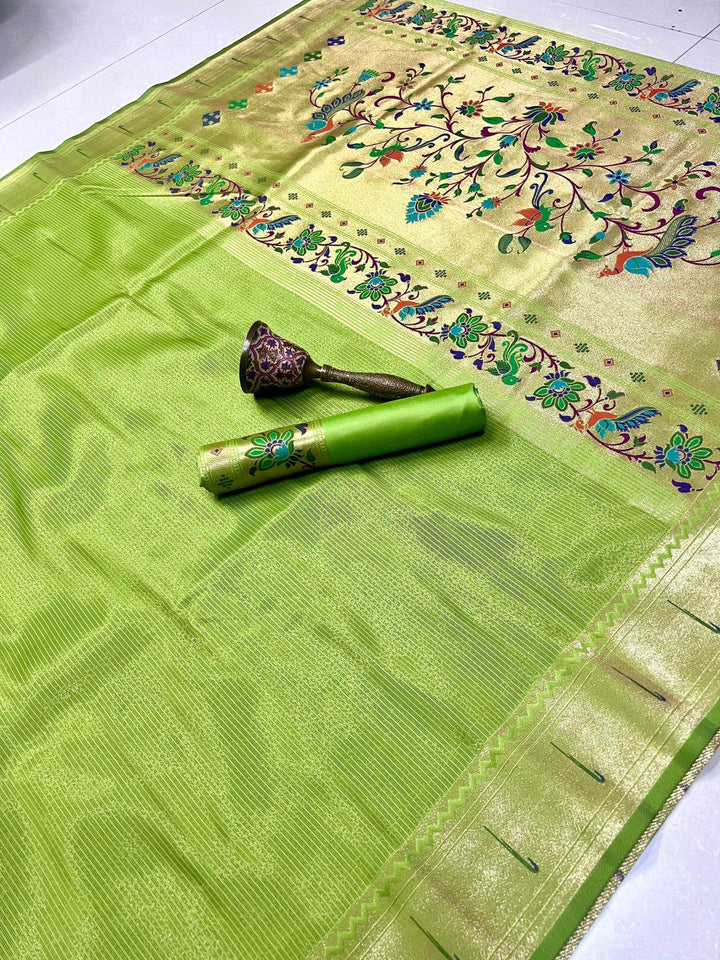 All Summer Long Tissue Paithani Silk Saree