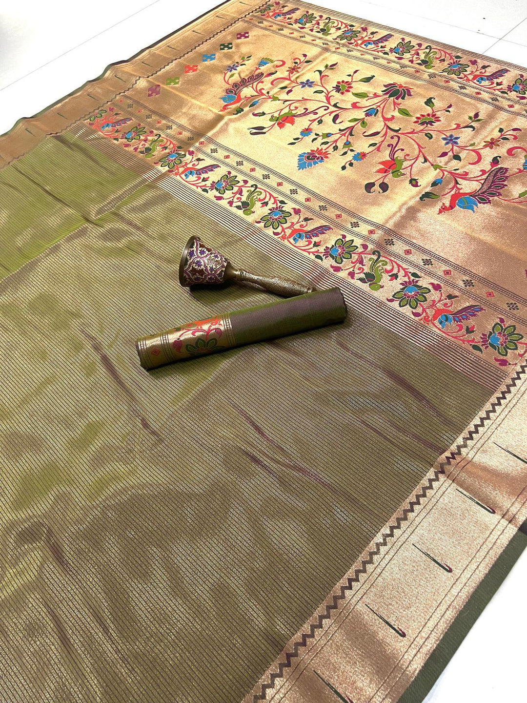 All Summer Long Tissue Paithani Silk Saree