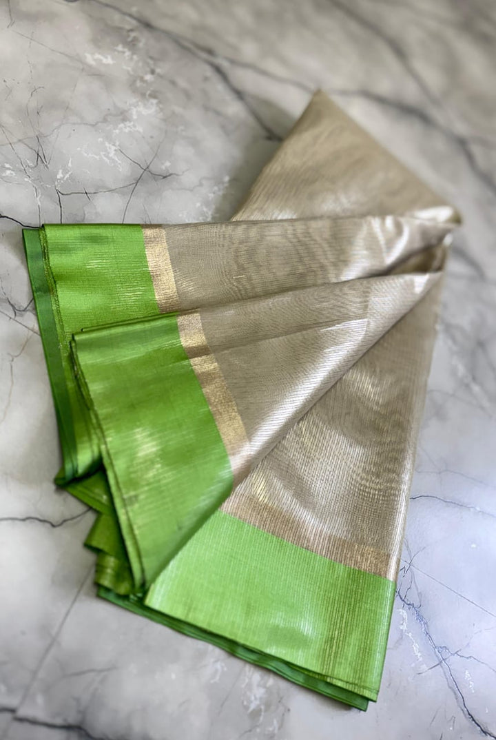 Nayantara Inspired Banarasi Tissue Silk Saree