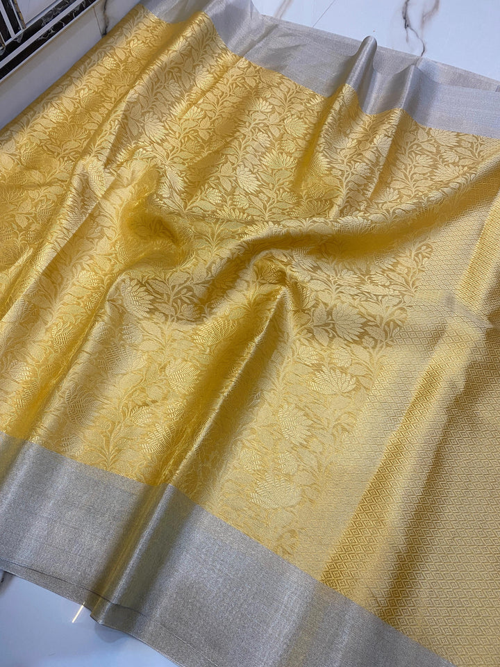 Finding My Rhythm Banarasi Tissue katan Silk Saree