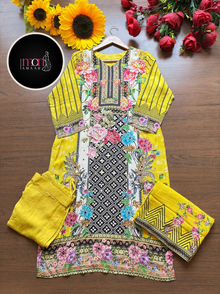 Choose The Best - Pakistani Style Pure Muslin Kurti Set