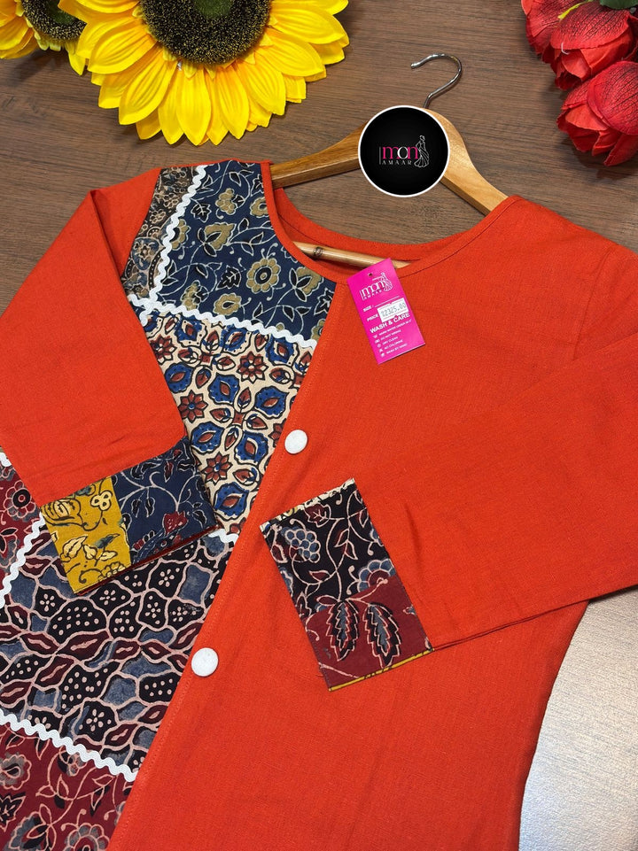 Eco Chic -Pure Sustainable Hand Block Ajrakh Kurti