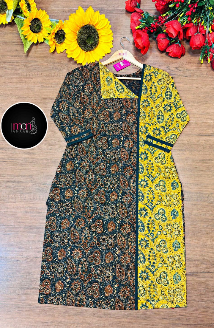 Ajrakh Grace- Sustainable Hand Block Ajrakh Kurti