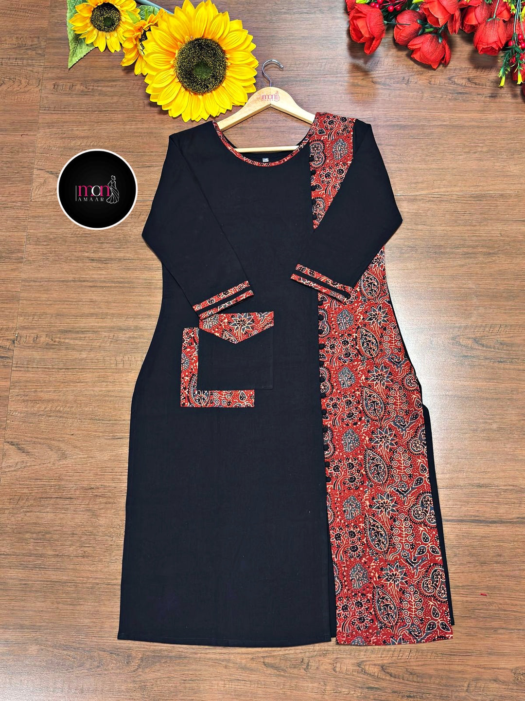 Heritage Vibe-Sustainable Hand Block Ajrakh Kurti