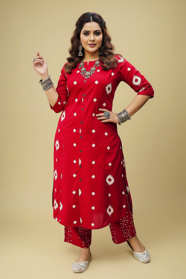 The key To My Happiness Cotton kurti Set