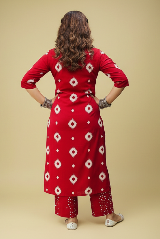 The key To My Happiness Cotton kurti Set