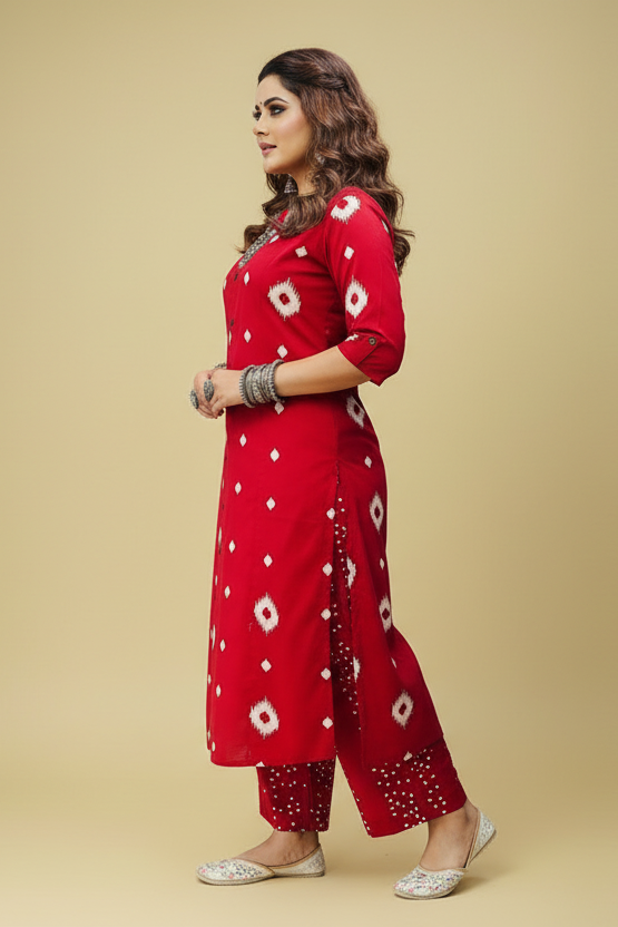 The key To My Happiness Cotton kurti Set