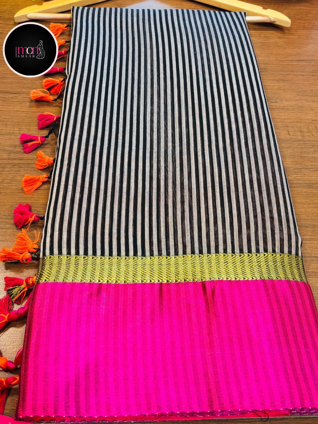 Karunakaran Maheshwari Check Silk Saree