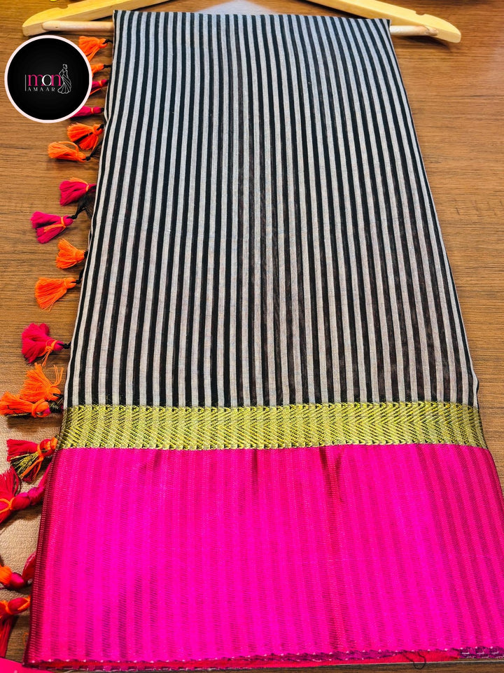Karunakaran Maheshwari Check Silk Saree