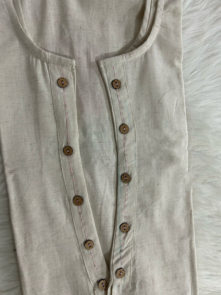 Twill & Thread Cotton Kurti Set