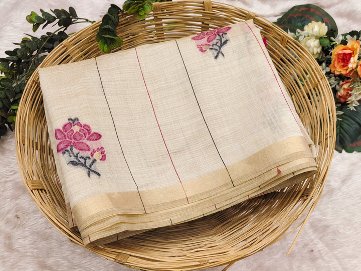 Flickers Of Magic Muga Cotton Saree