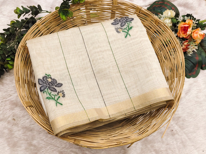 Flickers Of Magic Muga Cotton Saree