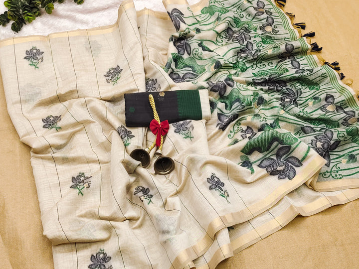 Flickers Of Magic Muga Cotton Saree