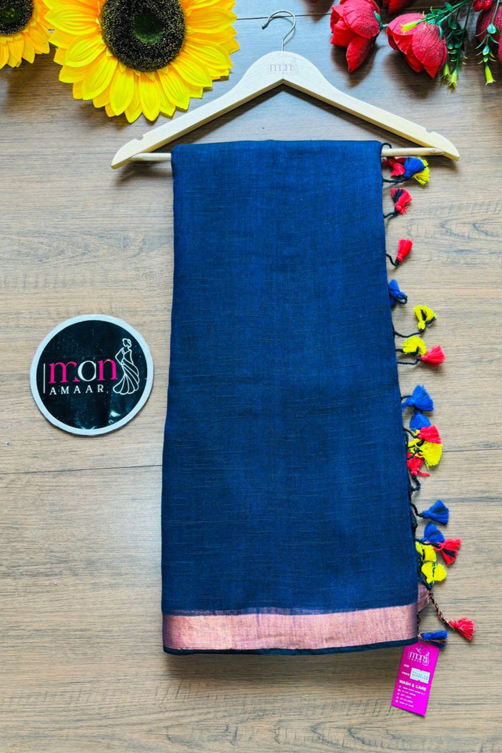 Luminous Linen Saree