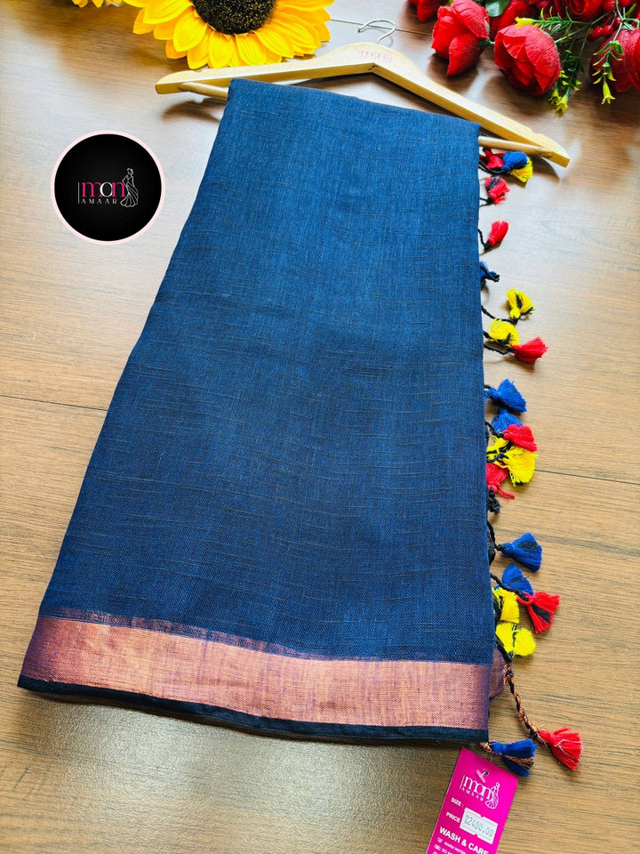 Luminous Linen Saree