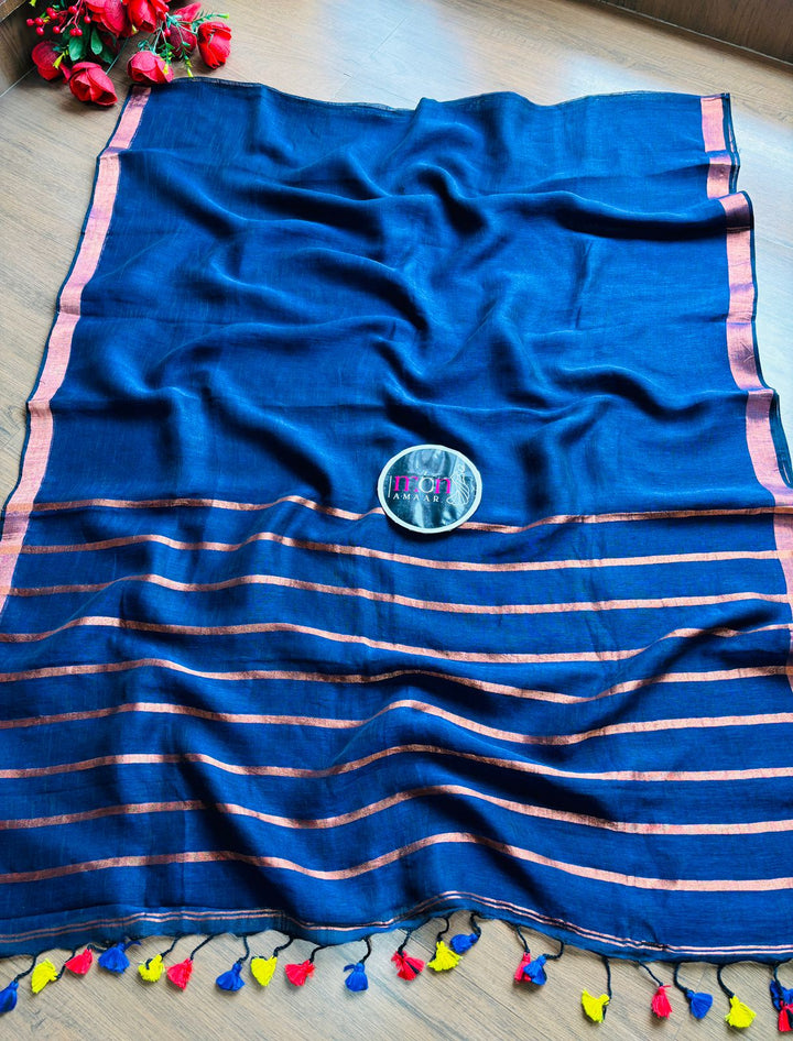 Luminous Linen Saree