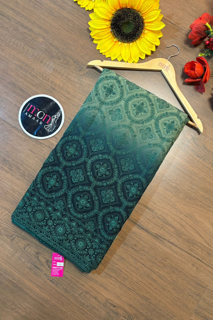 Spill the beans Of Beauty(Embroidery Saree)