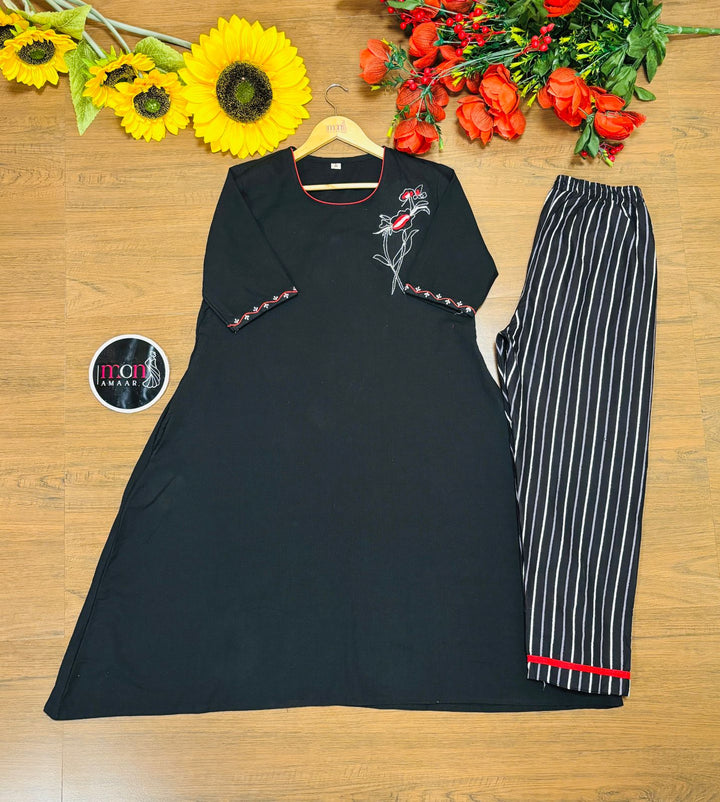 Quiet Elegance Cotton Kurti Set