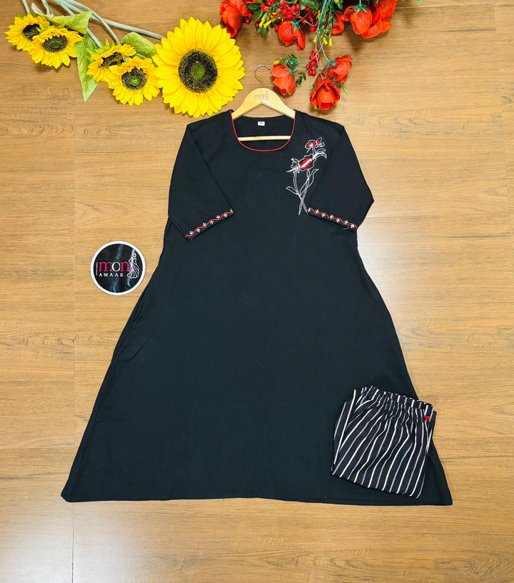 Quiet Elegance Cotton Kurti Set