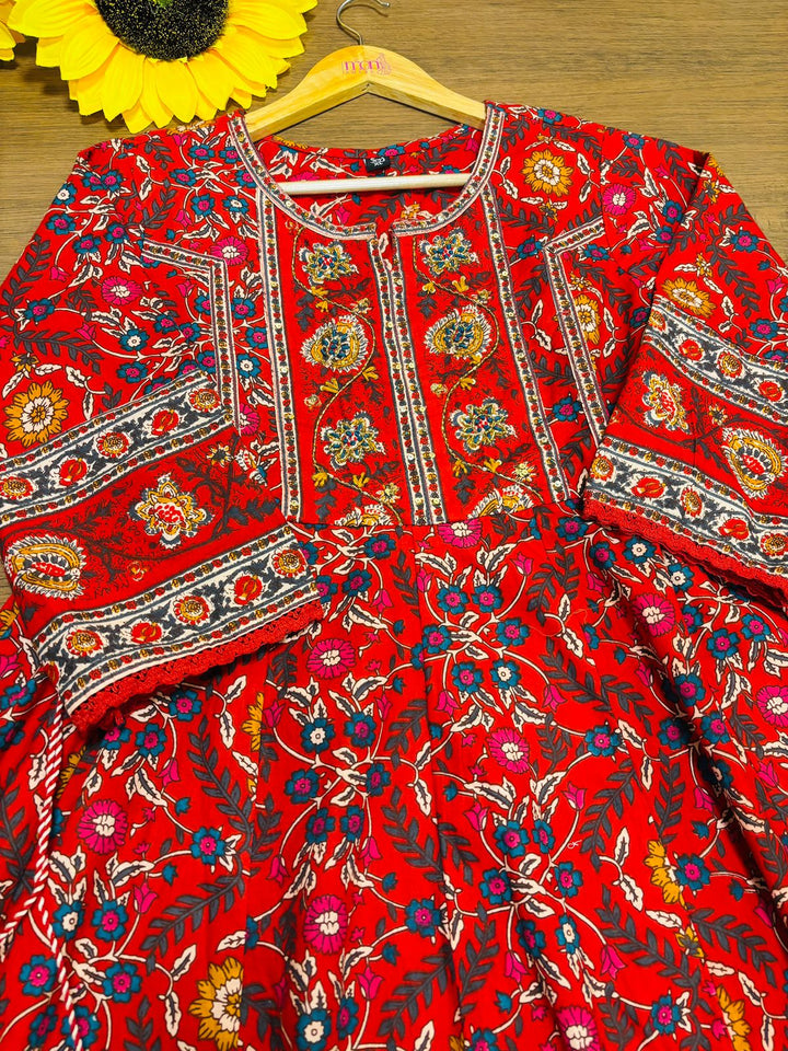 Wings Of A Wanderer Cotton Kurti Set