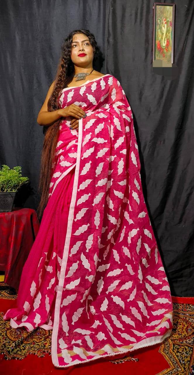 Saakithya Cotton Silk Applique Saree