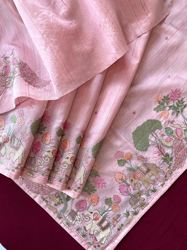 Spring Valley Tussar Silk Saree