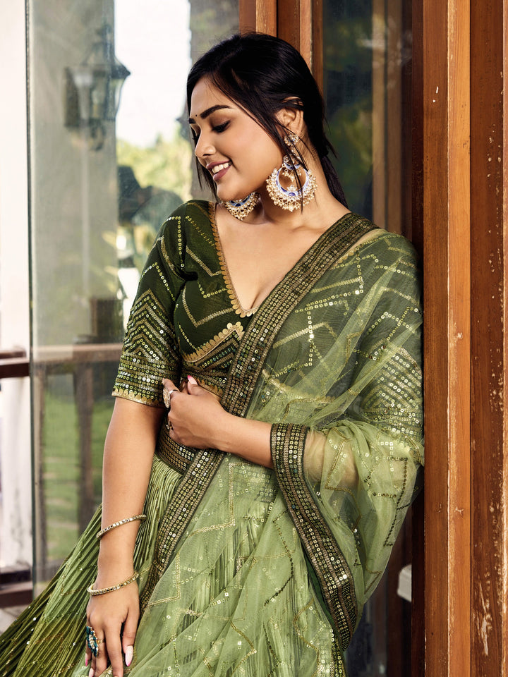 Maharani Mist Fancy Silk Lehenga