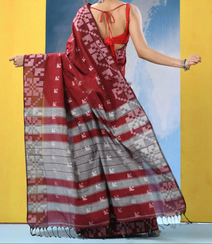 Meghmallar Khadi Cotton Saree