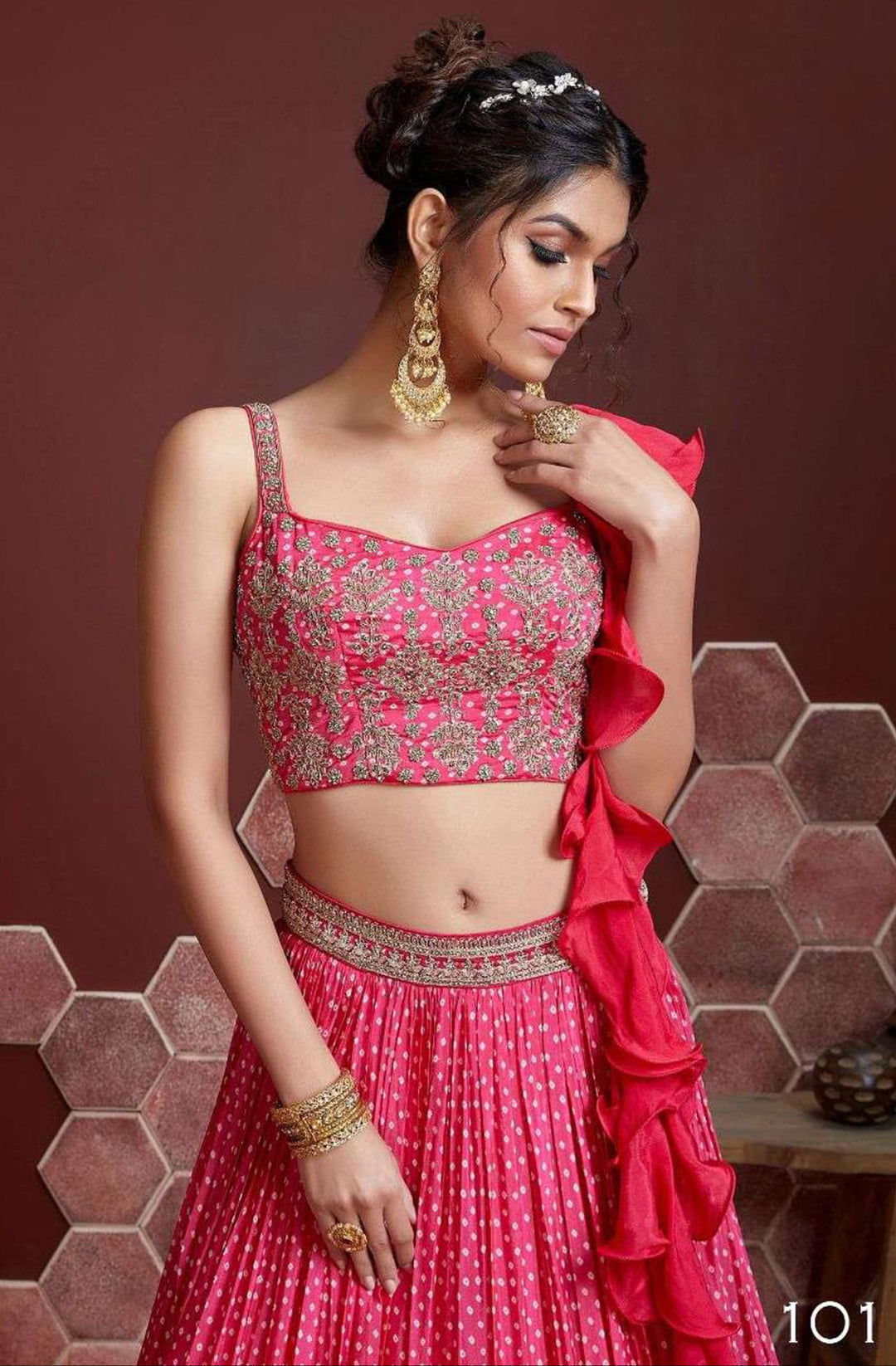 Rajkumari Radiance Chinnon Silk Lehenga