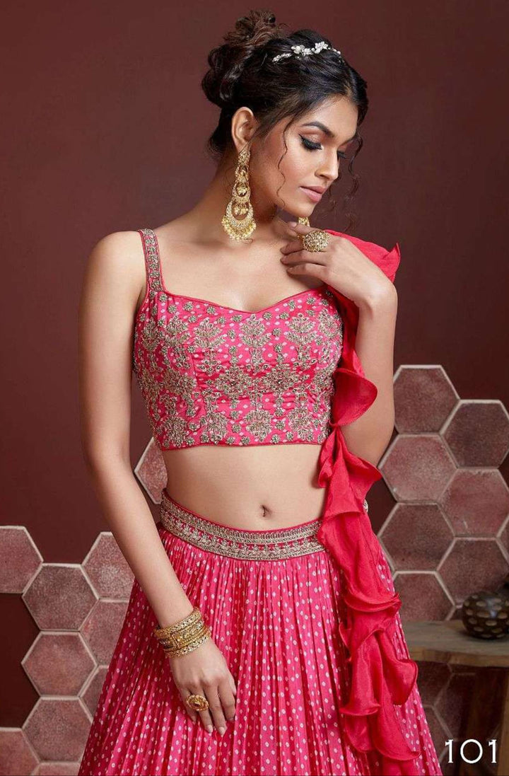Rajkumari Radiance Chinnon Silk Lehenga