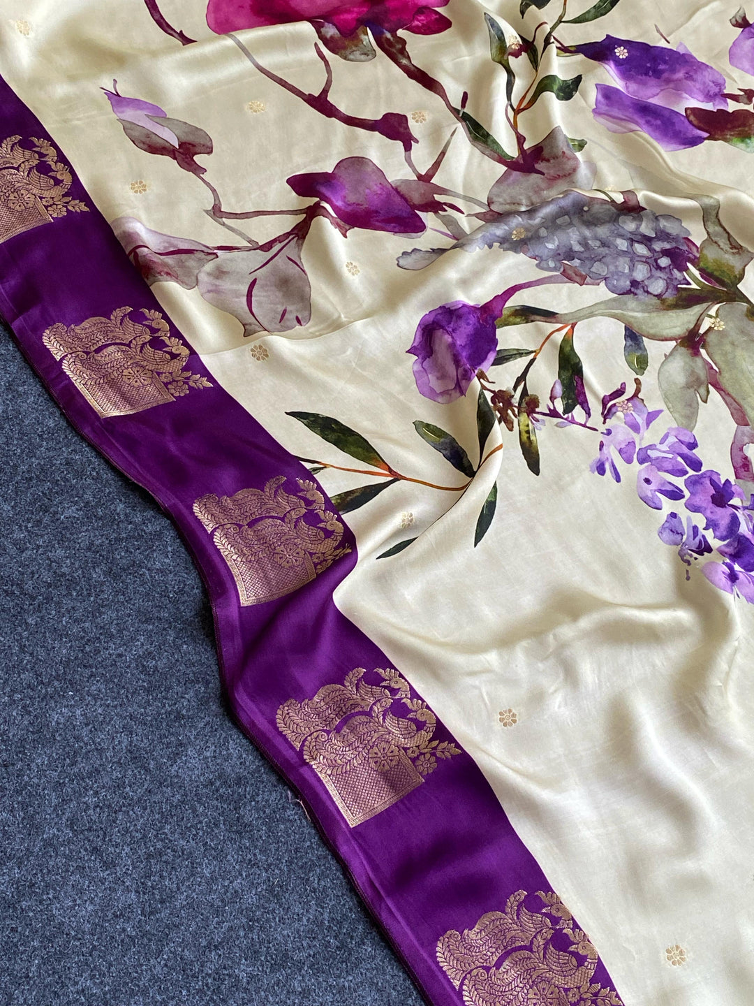 Amethyst Drape Satin Silk [Fancy] Saree