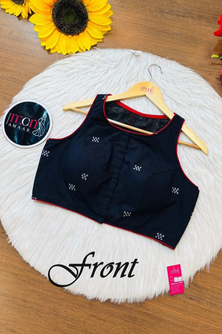 Rupkotha-Jamdani Weaving Halter neck Blouse