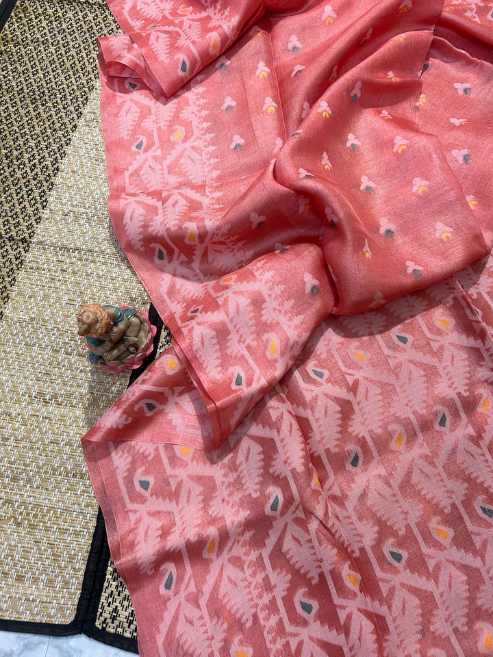 Golpo Roddur Tussar Jamdani Saree