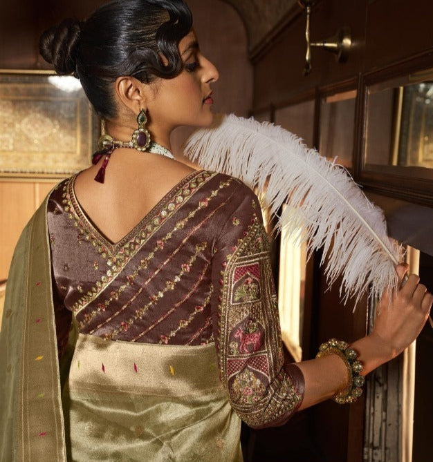 Elegance With Tissue Paithani Silk Saree