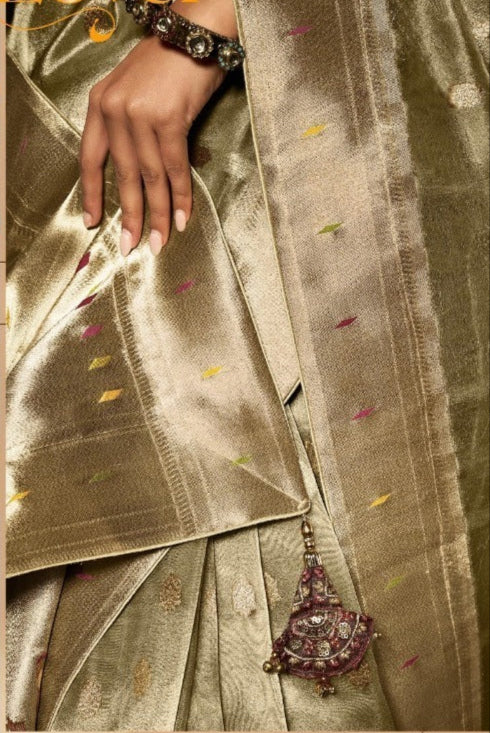Elegance With Tissue Paithani Silk Saree