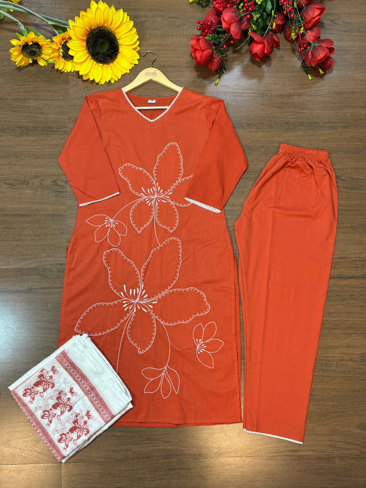 Sweet Pankhuri -Cotton Kurti Set
