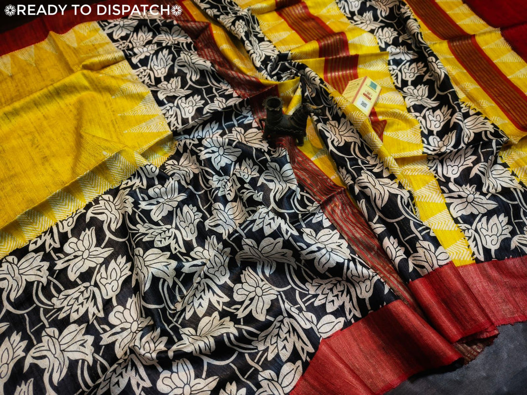 Golden Wand Ghicha Tussar Silk Saree