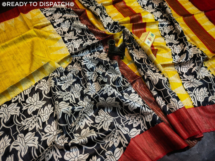 Golden Wand Ghicha Tussar Silk Saree