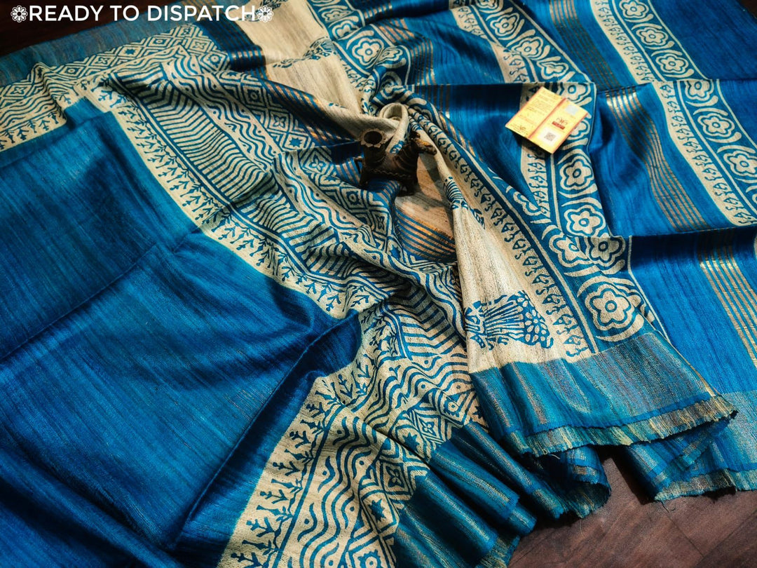 Golden Wand Ghicha Tussar Silk Saree