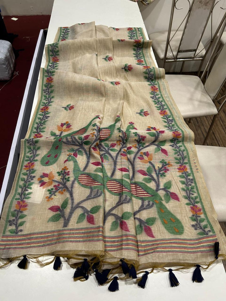 Love Letters Muga Cotton Saree
