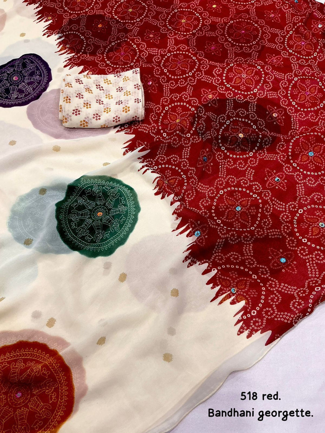 Flickering star Georgette Saree