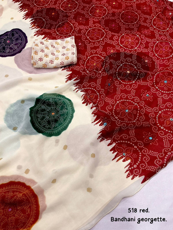 Flickering star Georgette Saree