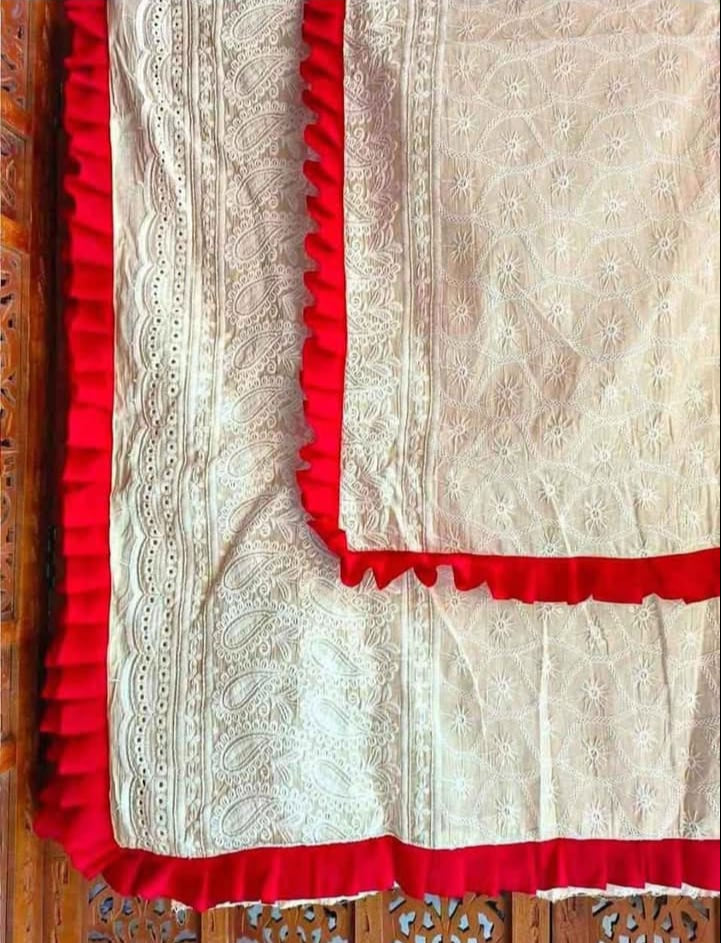 Durgatinashini Hakoba Designer Saree(Off white) (Copy)