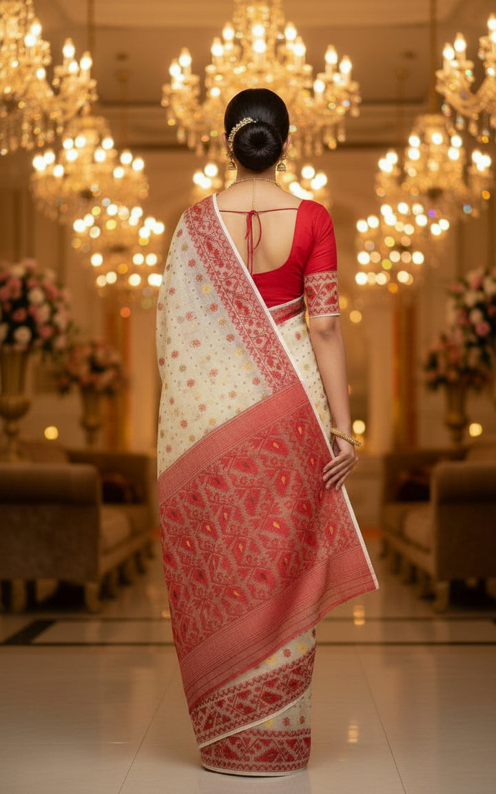 Gouri’s Grace Dhakai Jamdani Saree