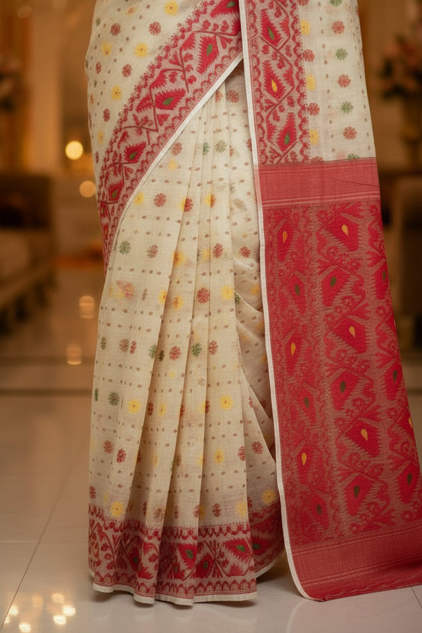 Gouri’s Grace Dhakai Jamdani Saree