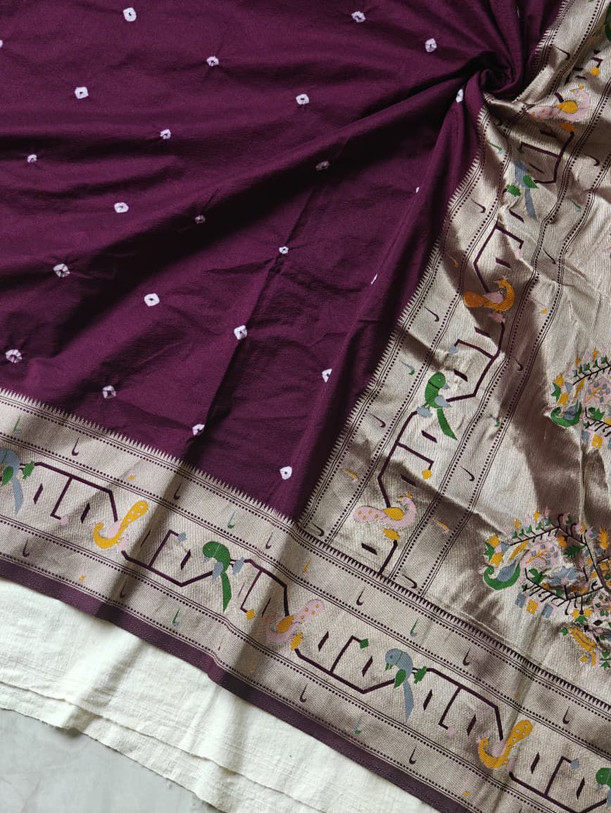 Stream of Blessings Tussar Georgette Saree