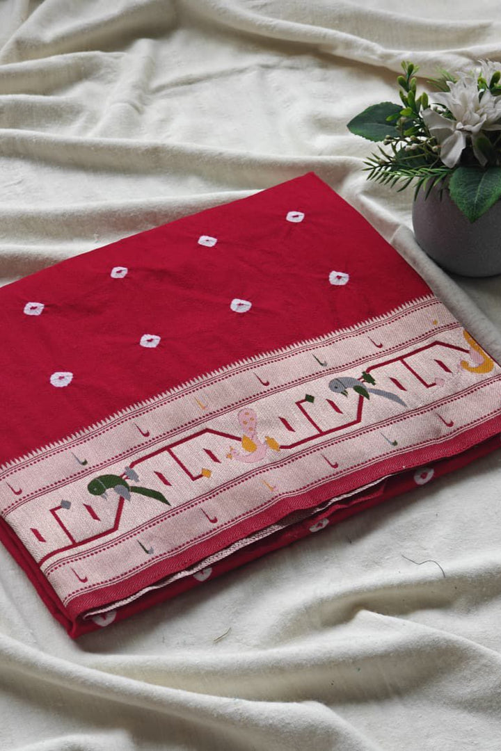 Stream of Blessings Tussar Georgette Saree