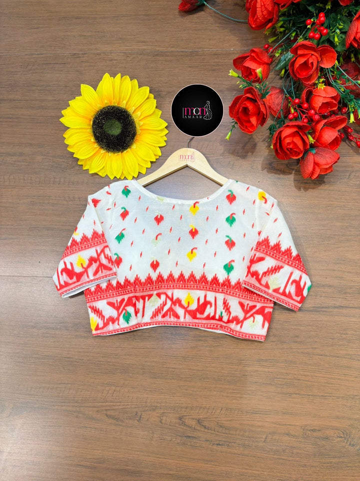 Nokshi Nirvana Jamdani Weaving Designer Blouse