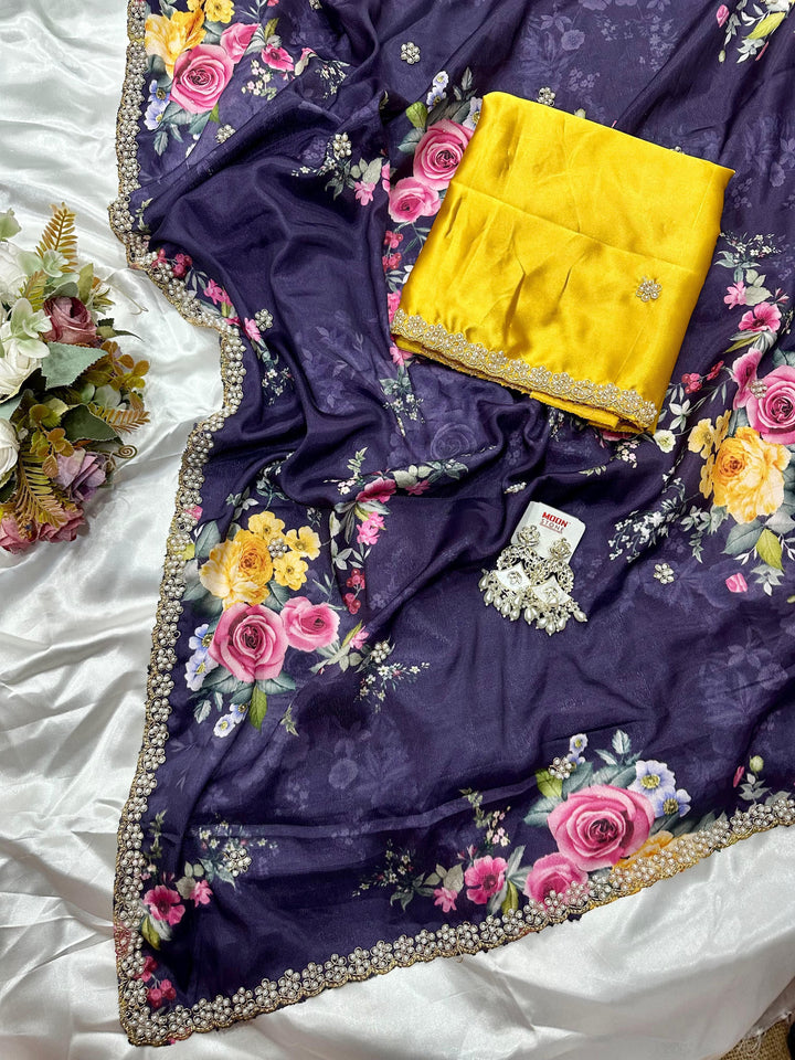 Dazzle Dance Chinnon Silk Saree