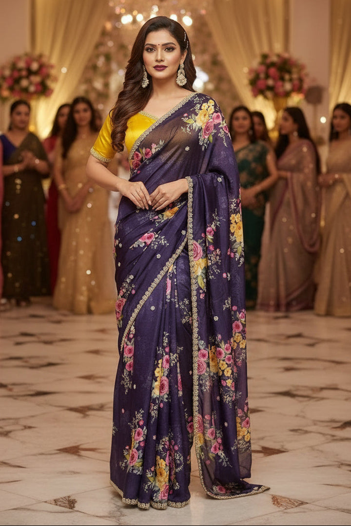 Dazzle Dance Chinnon Silk Saree